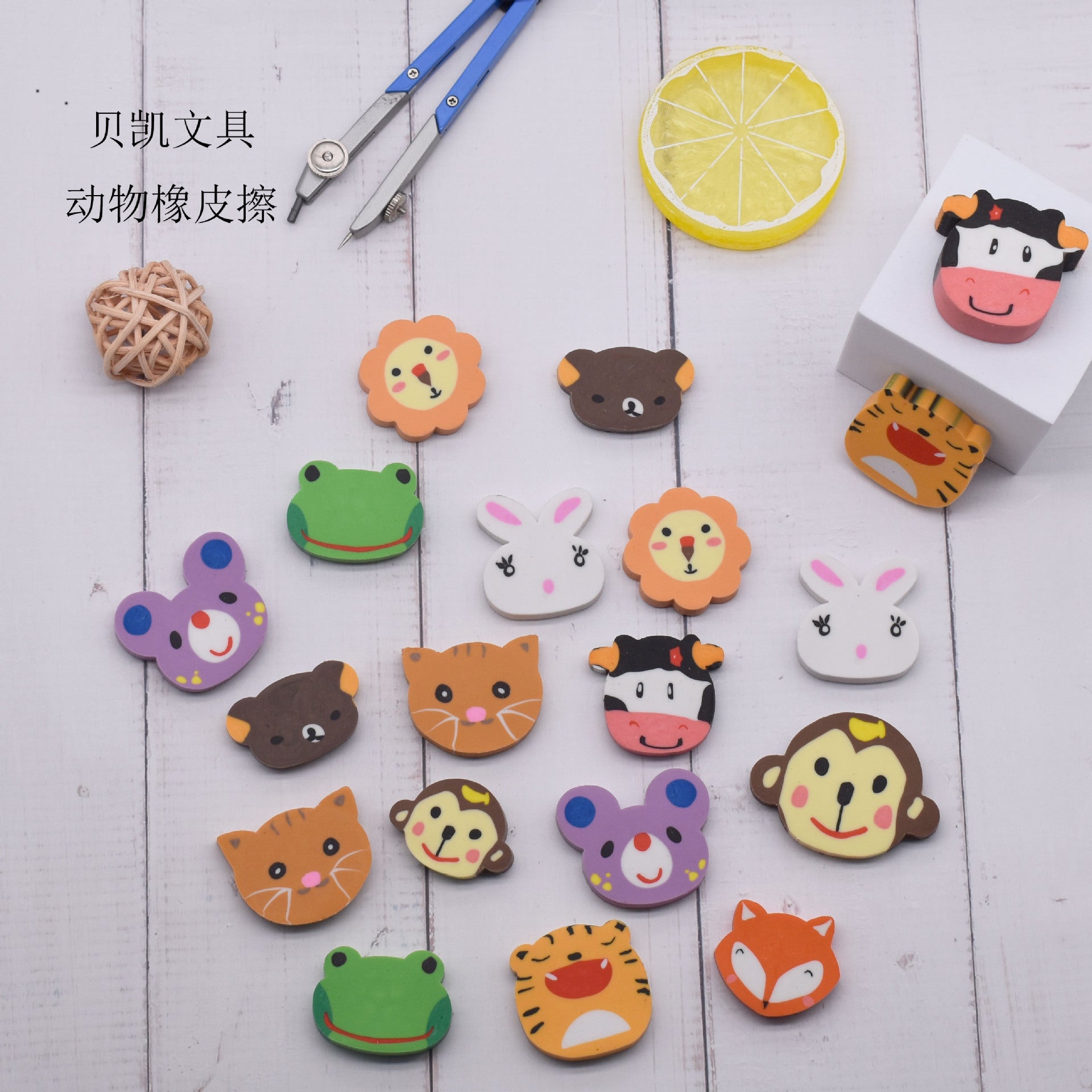 Wholesale PVC New Animal Shape Eraser